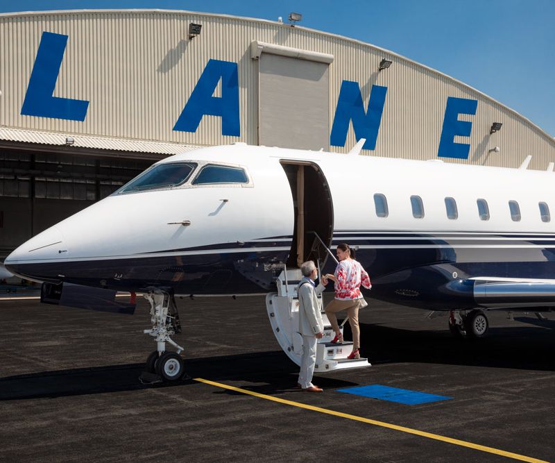 Private Plane Entrance at Lane Aviation